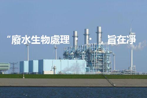 “廢水生物處理，旨在凈化水源，守護(hù)碧水藍(lán)天”
